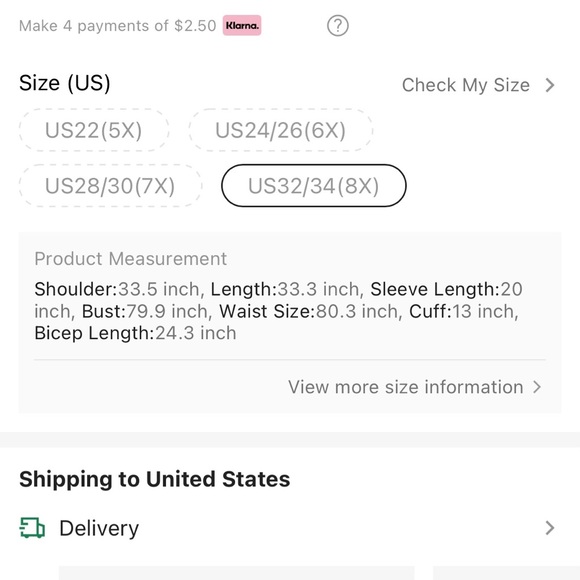 Shein Curve Fit+ 32/34 about Torrid size 6 blouse NWT - Picture 5 of 5